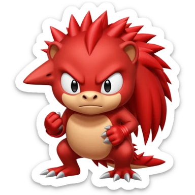 Sonic the hedgehogs friend knuckles sticker