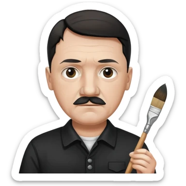  hitler working as a painter sticker