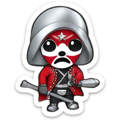 Rebels in red with silver rhinestones  sticker