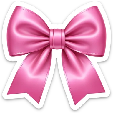 Pink bow sticker