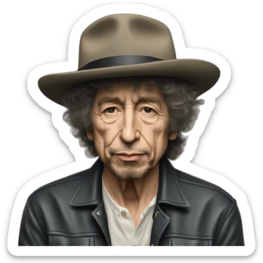 Photo real Bob Dylan sticker
