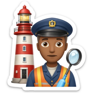 lighthouse Keeper with cleaning lens sticker