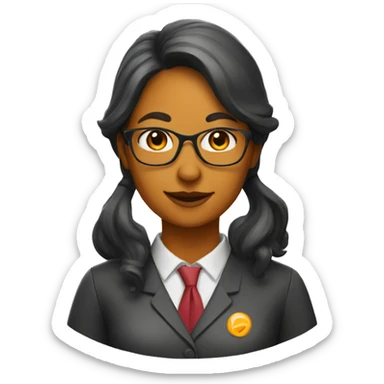 A woman fox as a teacher sticker