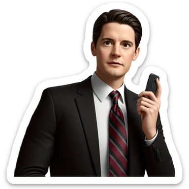 formal portrait of a young man sticker