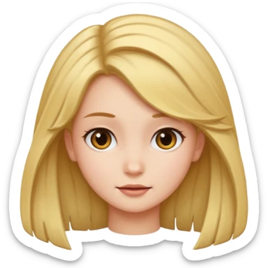 Girl Hair flip sticker