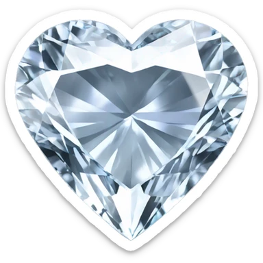 Heart shaped 56-carat crystal diamond sticker