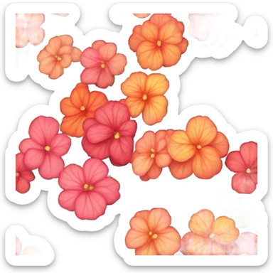 Begonias flower  sticker