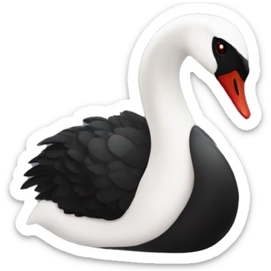 Black swan sticker