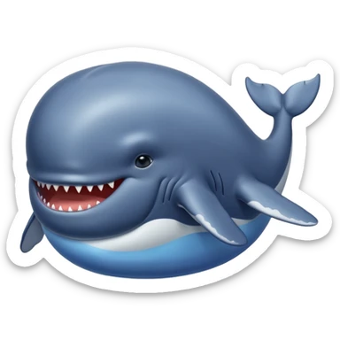 Whale that is morbidly obese  sticker