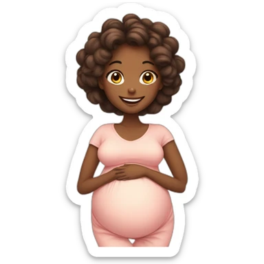 beautiful happy pregnant girl sticker