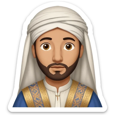 boaz - arab man from the bible sticker