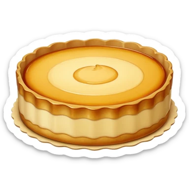 round scalloped flan sticker