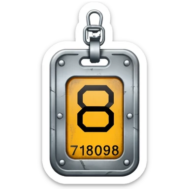 prisoner number tag sticker