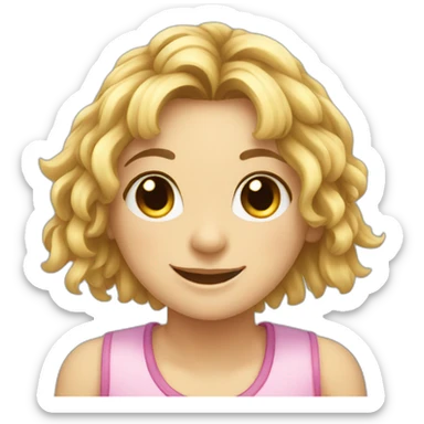 Smiling girly mops sticker