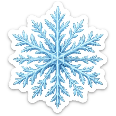 snowflake, digital illustration sticker