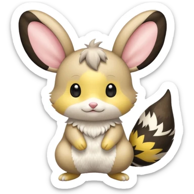 Tropical Minccino-Emolga-fusion  sticker