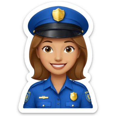Flirty police sticker