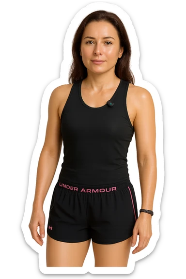 Donna senza cellulite grazie alla sua infiammazione sistemica bassa (fallo capire come vuoi) senza mano alzata sticker