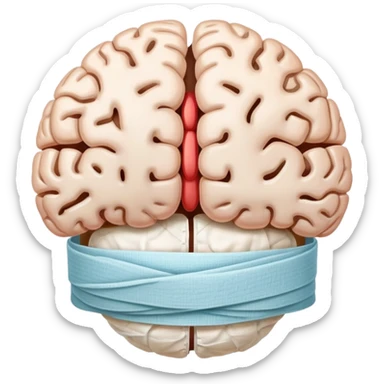 brain organ wrapped in bandages sticker