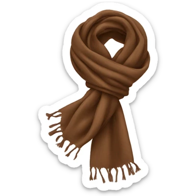 Scarf brown  sticker