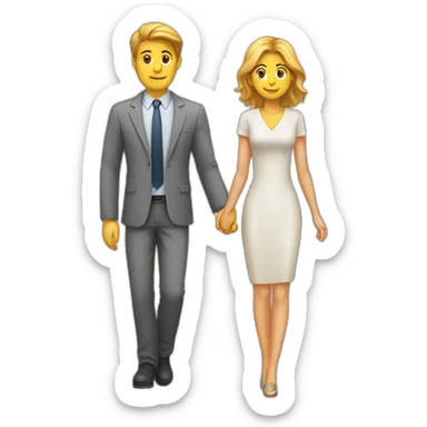 Homme embrasse femme sticker