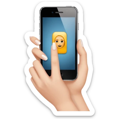 Celular mano de una chica sticker