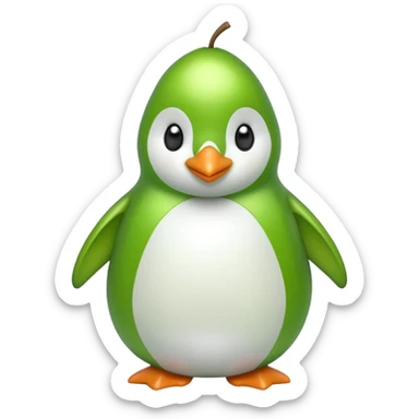 A penguin shaped pear 🐧🍐 sticker