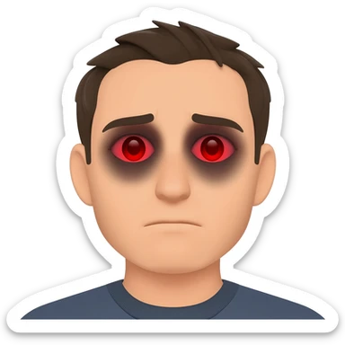 bloodshot eyes from taking a redeye flight sticker