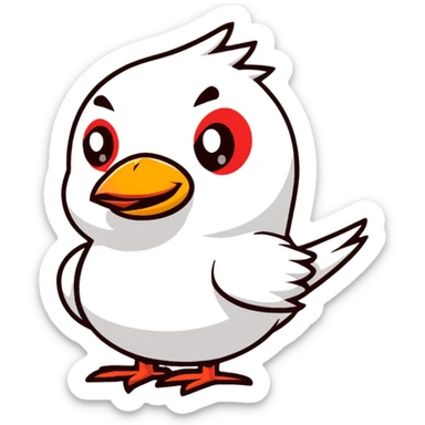 red angry bird sticker