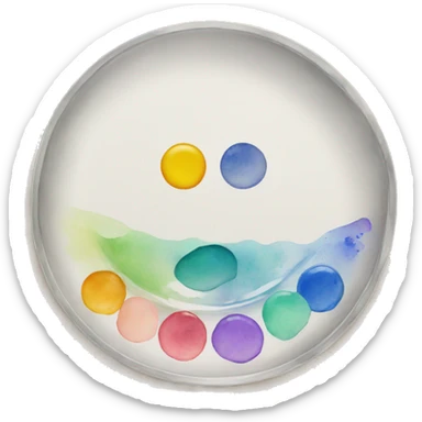 watercolor mixing plate  sticker