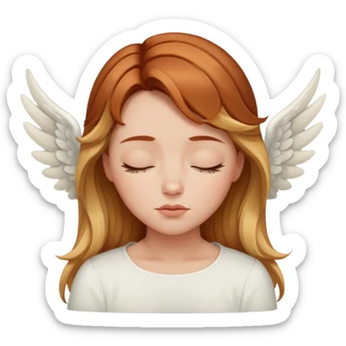 Sleepy angel with auburn hair the blonde balayage sticker
