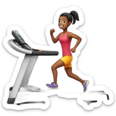 running cardio on treadmill sticker