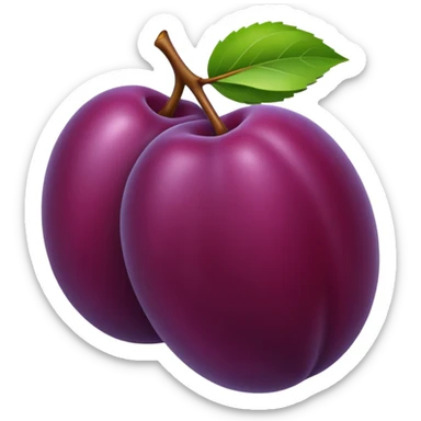 oval-shaped plum sticker