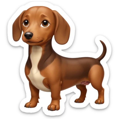 Dachshund brown and cream  sticker