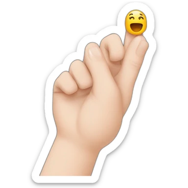 fingers picking a knit sticker