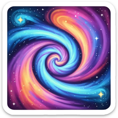 Nebulae vortex sticker