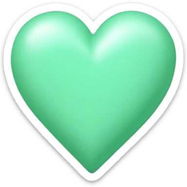 Mint green heart  sticker