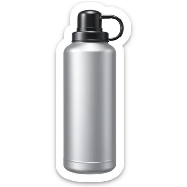 tall cylindrical canister with rounded plastic cap, pressurized shaving foam dispenser, smooth body, metallic or matte finish, clean silhouette, no branding, no foam, no extras, closed can, apple emoji style, soft lighting, subtle shadows, transparent background, emoji scale sticker