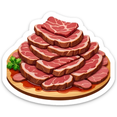slop art spam meat painting landscape  sticker