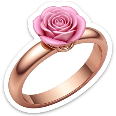 create a wedding ring emoji with a pink tone sticker
