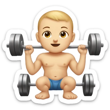 Baby weightlifting  sticker