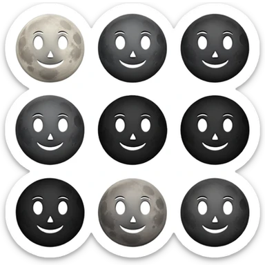phases of the moon: new moon sticker