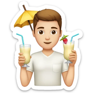 Shit drinking pina colada sticker