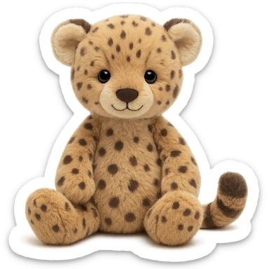 cute baby cheetah jellycat plushie sticker