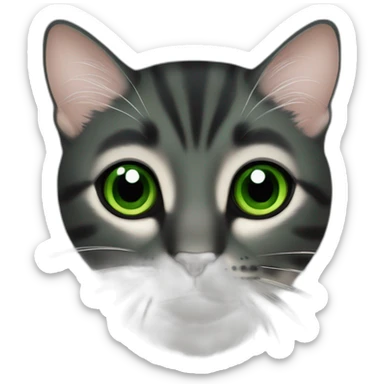 Gato negro ojos verdes sticker