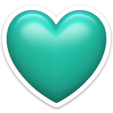 teal heart sticker