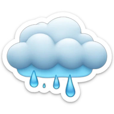 nube con lluvia sticker