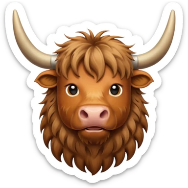 highland cow sticker