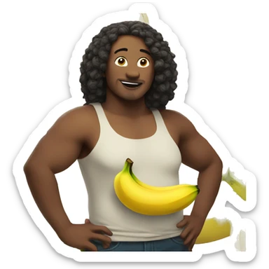 Thicc banana sticker