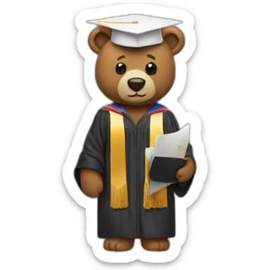 kanye west graduation bear sticker